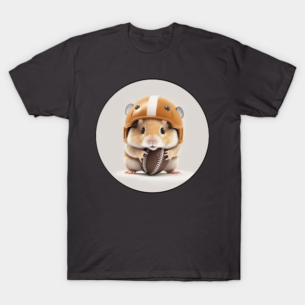 Hamster playing American Football T-Shirt by Rabbit Hole Designs